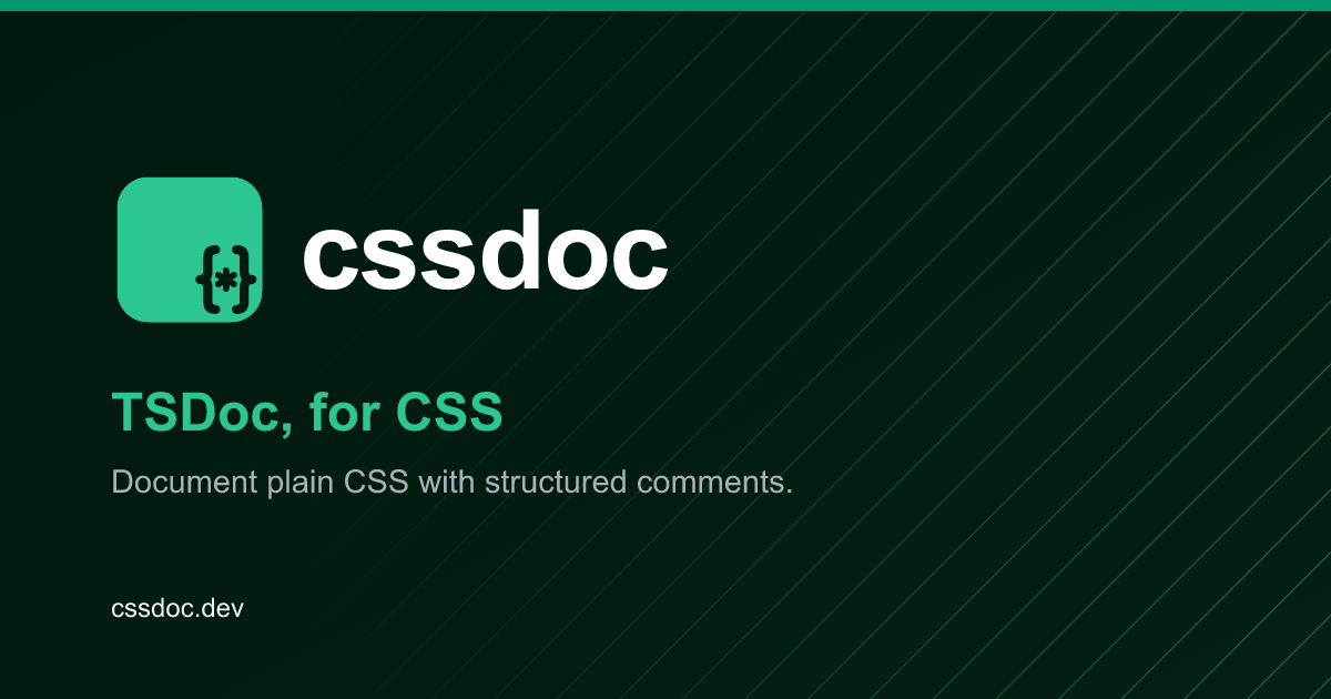 cssdoc: TSDoc, for CSS